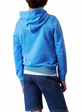 Sweat-shirt Calvin Klein Monogram bleu enfants
