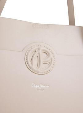 Sac Pepe Jeans Colbie Limited beige pour femme