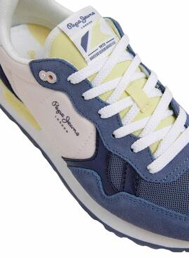 Chaussures Pepe Jeans Brit Camp bleues pour femme