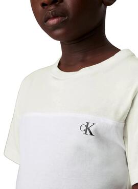 Maillots Calvin Klein Color Block blanc et noir
