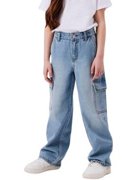 Pantalon en jean Name It Rose cargo pour fille