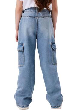 Pantalon en jean Name It Rose cargo pour fille