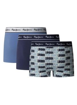 Pack de boxers Pepe Jeans AO Logo azul para hombre