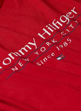 T-shirt Tommy Hilfiger Stack rouge pour homme