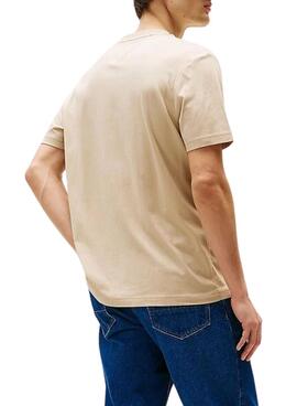T-shirt Tommy Hilfiger Stack beige pour homme