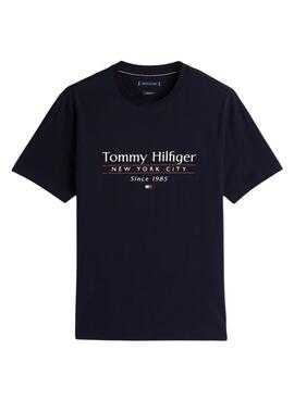 T-shirt Tommy Hilfiger Stack bleu marine pour homme