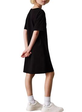 Robe chemise Calvin Klein Oversized noir enfant