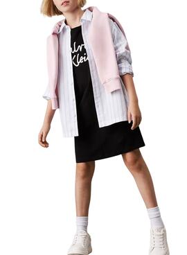 Robe chemise Calvin Klein Oversized noir enfant