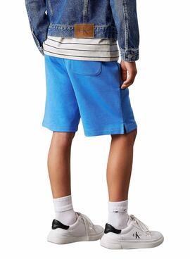 Bermudes Calvin Klein Monogramme Relaxed bleu