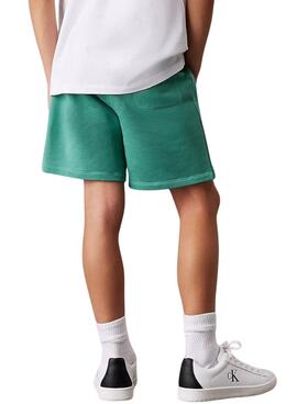 Bermudes Calvin Klein New Inst Logo vert enfants