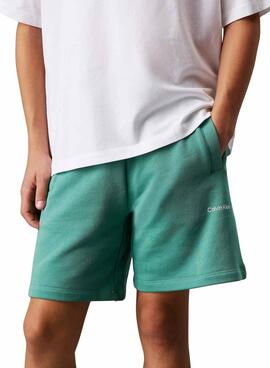 Bermudes Calvin Klein New Inst Logo vert enfants