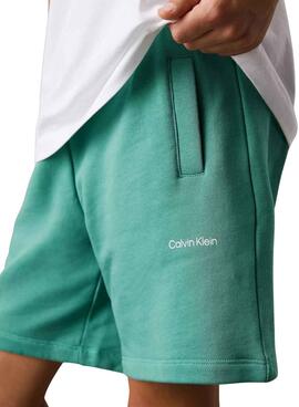Bermudes Calvin Klein New Inst Logo vert enfants