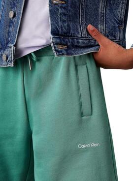 Bermudes Calvin Klein New Inst Logo vert enfants