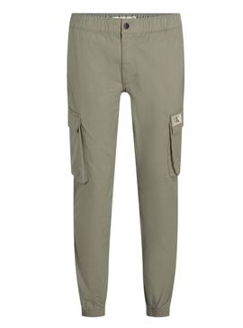 Pantalon Calvin Klein Cargo vert pour homme