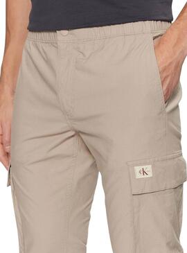 Pantalon Calvin Klein Cargo beige pour homme