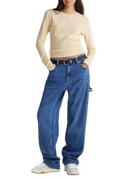 Sneakers Tommy Jeans Skate gris pour femme.