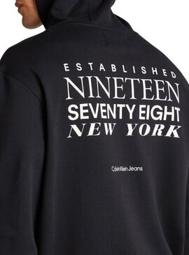 Sweat Calvin Klein Type noir pour homme