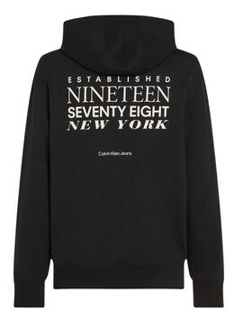 Sweat Calvin Klein Type noir pour homme