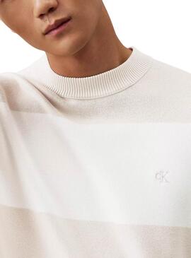 Maillot Calvin Klein Crew beige pour homme