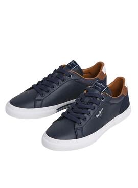 Chaussures Pepe Jeans Kenton Court bleu pour homme