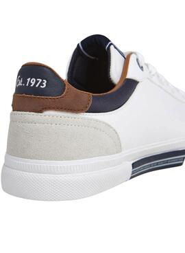 Chaussures Pepe Jeans Kenton Court blanches pour homme