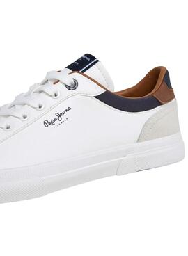 Chaussures Pepe Jeans Kenton Court blanches pour homme