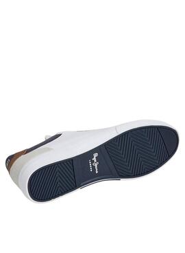 Chaussures Pepe Jeans Kenton Court blanches pour homme