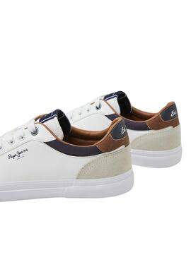 Chaussures Pepe Jeans Kenton Court blanches pour homme