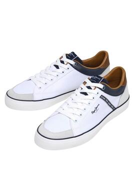 Chaussures Pepe Jeans Kenton blanches pour homme