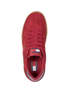 Chaussures Tommy Jeans Greemwich Platform rouge pour femme