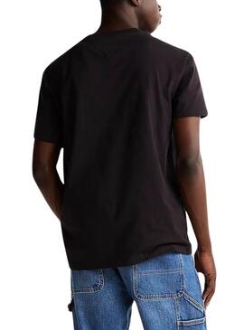 T-shirt Tommy Jeans Signature noire pour homme