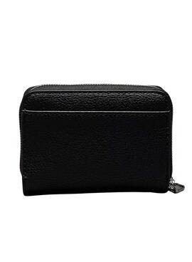 Portefeuille Calvin Klein Jeans Emblem noir pour femme.
