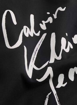Sweatshirt Calvin Klein Jeans Script noire pour femme