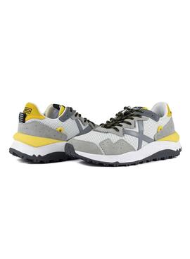 Chaussures Munich Shibuya 23 gris et jaune pour homme