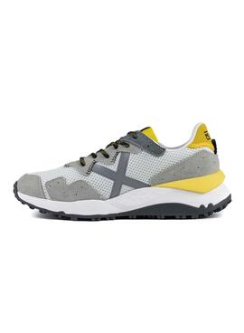 Chaussures Munich Shibuya 23 gris et jaune pour homme