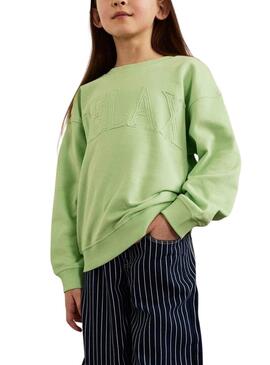 Sweatshirt Name It Bulop vert pour fille
