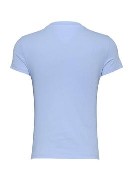 T-shirt Tommy Jeans Slim Linear bleue pour femme