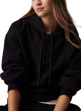 Sweatshirt Calvin Klein Jeans Raised noir pour femme