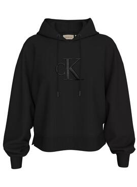 Sweatshirt Calvin Klein Jeans Raised noir pour femme