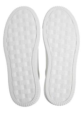 Chaussures Calvin Klein Jeans Chunky cupsole blanches pour homme.
