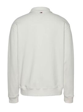 Sweat à capuche Tommy Jeans Patch Logo beige pour homme