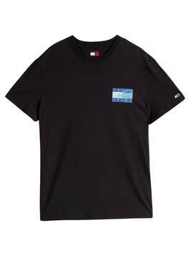 T-shirt Tommy Jeans Flag noir pour homme