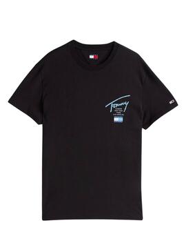 T-shirt Tommy jeans Sign City noir pour homme