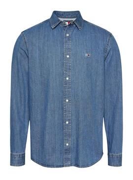 Chemise Tommy Jeans Mid bleue pour homme