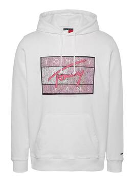 Sweatshirt Tommy Jeans DNA blanc pour homme