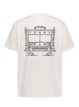 T-shirt Tommy Jeans Ancient blanche pour homme.