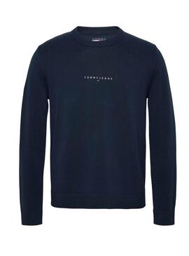 Maillot Tommy Jeans Linear marine pour homme