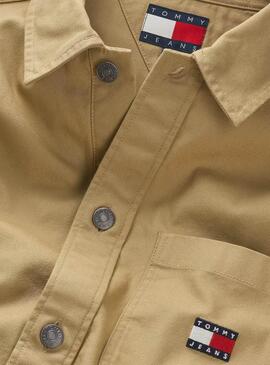 Chemise surchemise Tommy Jeans Essential beige pour homme
