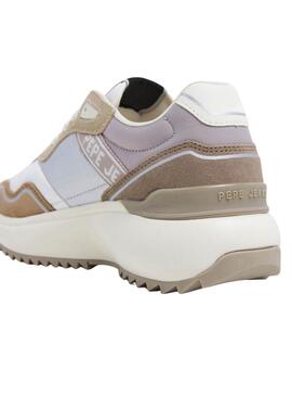 Chaussures Pepe Jeans Kimi Glam blanc et argent pour femme