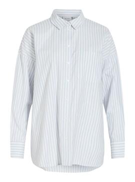 Chemise Vila Vidarma bleue et blanche pour femme